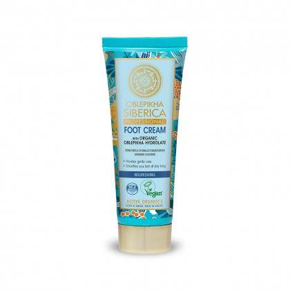 Crema de picioare Natura Siberica cu hidrolat organic de oblepikha 75 ml